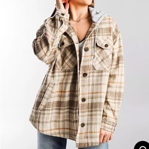 Plaid Hooded Jacket